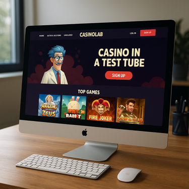 Design Desktop CasinoLab - Navigazione intuitiva e modalità scura